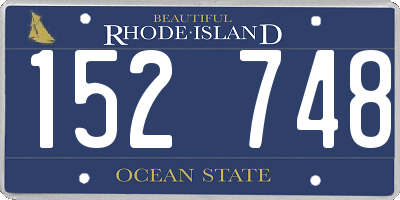 RI license plate 152748