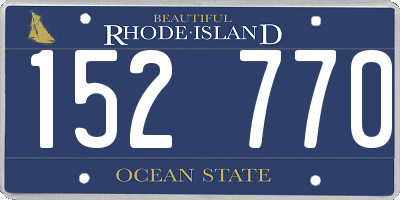 RI license plate 152770