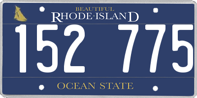 RI license plate 152775