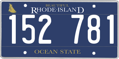 RI license plate 152781