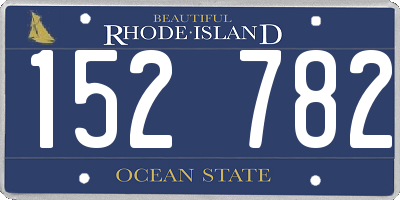 RI license plate 152782