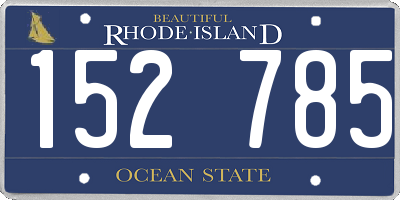 RI license plate 152785