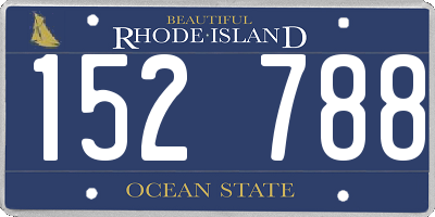 RI license plate 152788