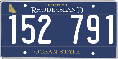RI license plate 152791