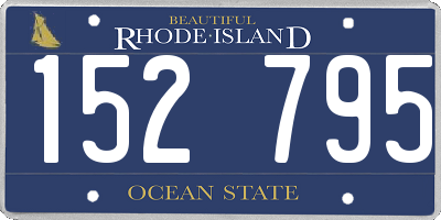 RI license plate 152795
