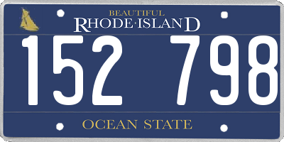 RI license plate 152798