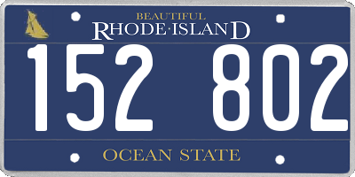 RI license plate 152802