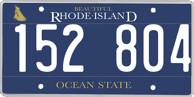 RI license plate 152804