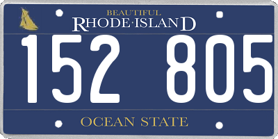 RI license plate 152805
