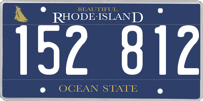 RI license plate 152812