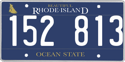 RI license plate 152813