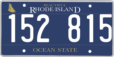 RI license plate 152815