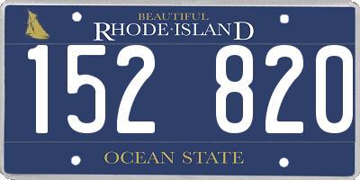 RI license plate 152820