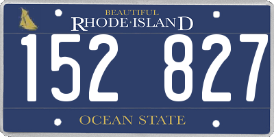 RI license plate 152827