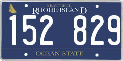 RI license plate 152829