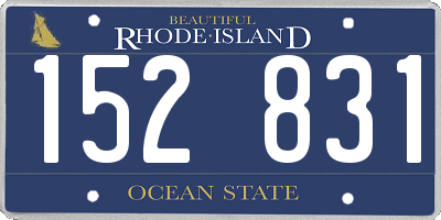 RI license plate 152831