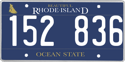 RI license plate 152836