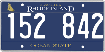 RI license plate 152842