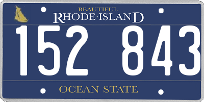 RI license plate 152843