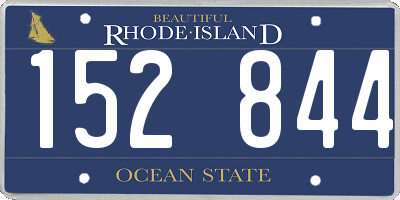 RI license plate 152844