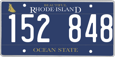 RI license plate 152848