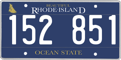 RI license plate 152851