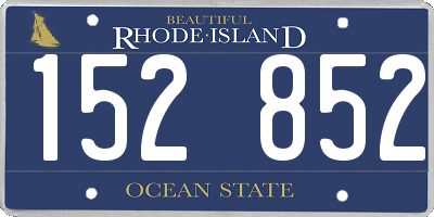 RI license plate 152852
