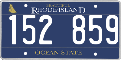 RI license plate 152859