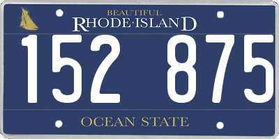RI license plate 152875