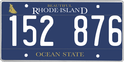 RI license plate 152876