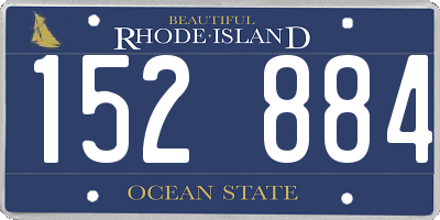 RI license plate 152884