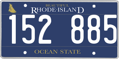RI license plate 152885