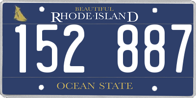 RI license plate 152887