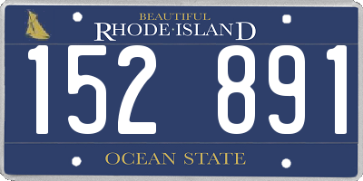 RI license plate 152891