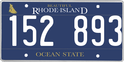 RI license plate 152893