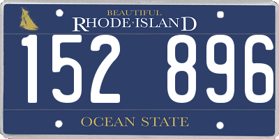 RI license plate 152896