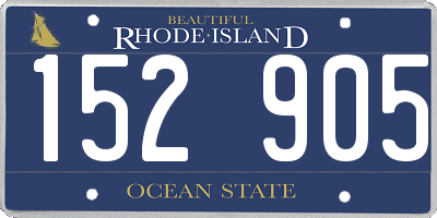 RI license plate 152905