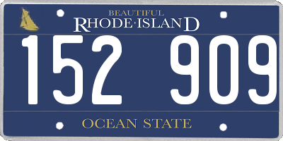 RI license plate 152909