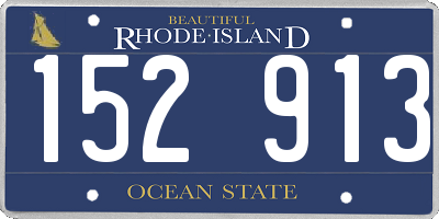 RI license plate 152913