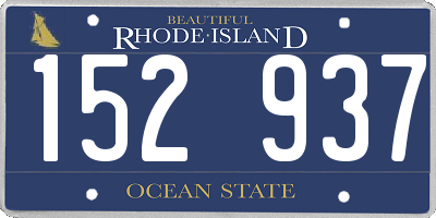 RI license plate 152937