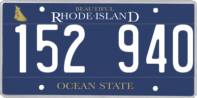 RI license plate 152940