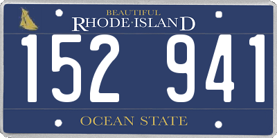 RI license plate 152941