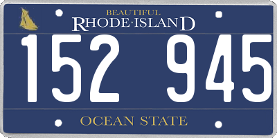 RI license plate 152945