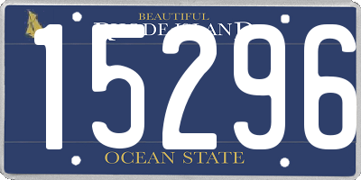 RI license plate 15296