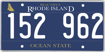 RI license plate 152962