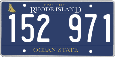 RI license plate 152971