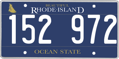RI license plate 152972