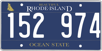 RI license plate 152974