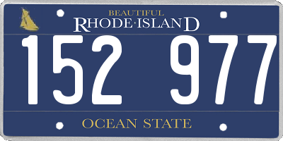 RI license plate 152977