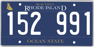 RI license plate 152991